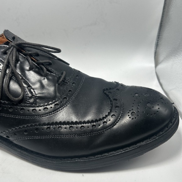 Allen Edmonds WHITNEY Oxford Shoes Mens Size 10.5 D Wing Tip Dress Black USA - Picture 15 of 16